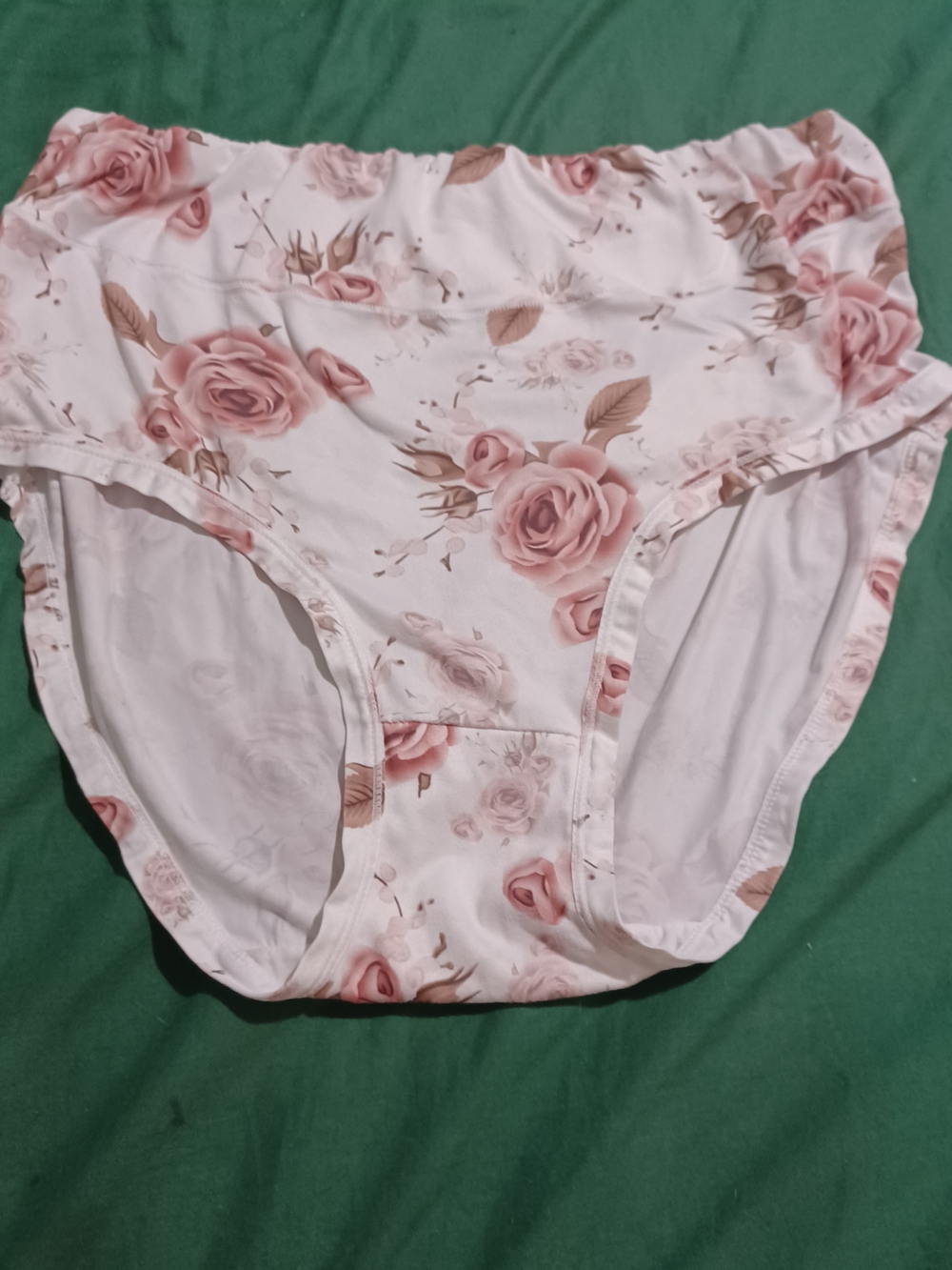 Floral High-Waist Cotton Briefs - Pink Rose